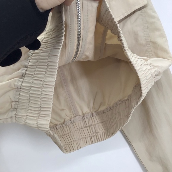 MANGO Picola Bomber Jacket Lightweight Casual Minimalist Beige Size Medium - Picture 8 of 8